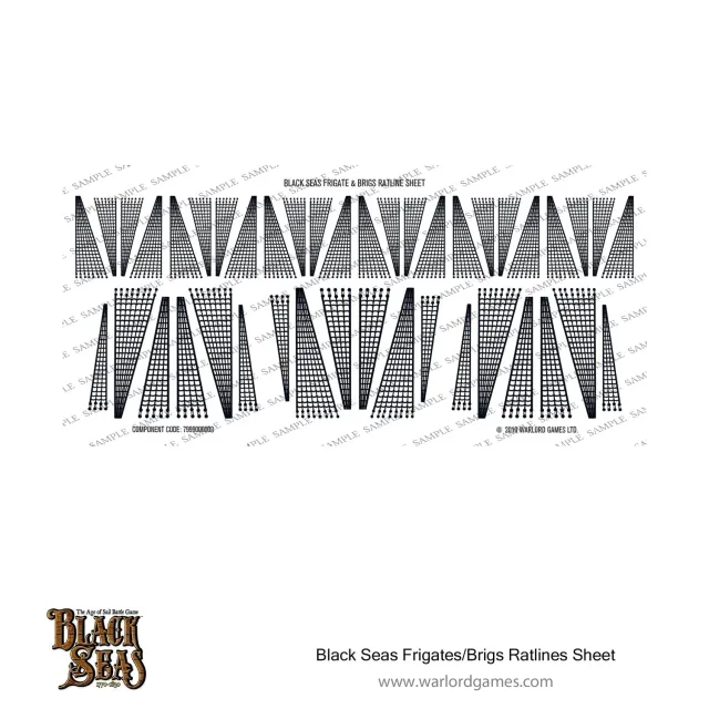 Black Seas Frigates Brigs planche haubans acétate