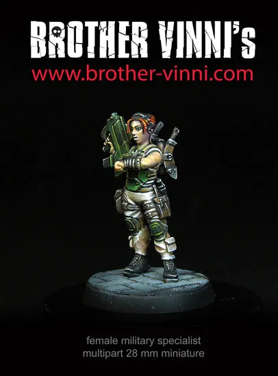 Brother Vinni Garde Femme figurine résine 28mm sci-fi