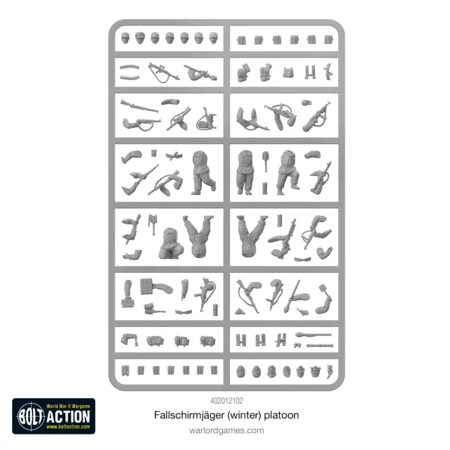 Bolt Action Fallschirmjager Winter Sprue grappe plastique