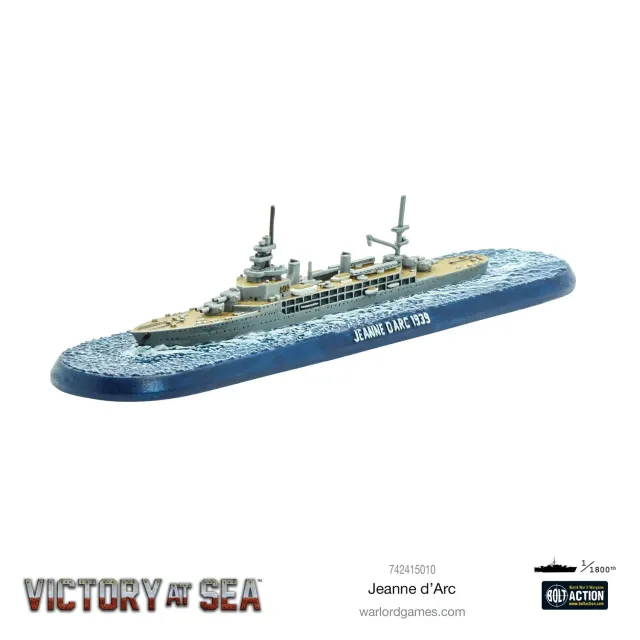 Bolt Action Victory at Sea Jeanne d’Arc croiseur français métal