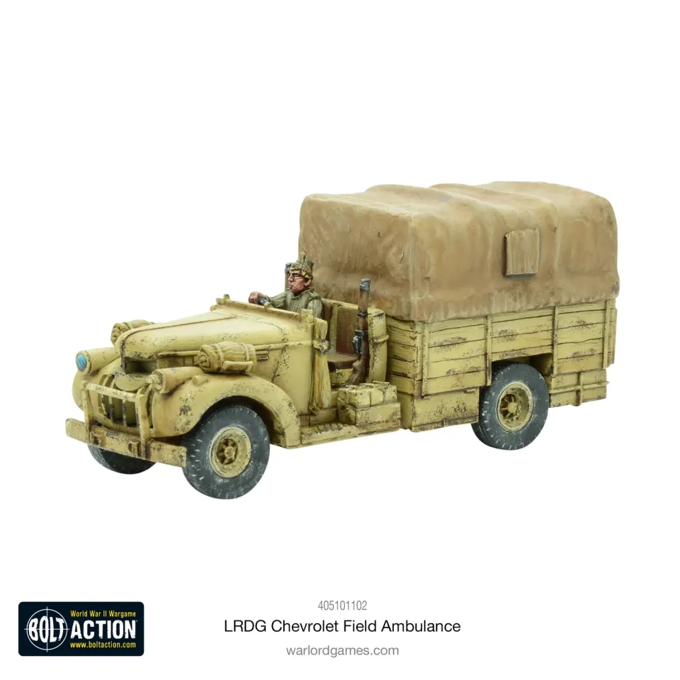 Bolt Action LRDG Chevrolet Field Ambulance ambulance 1 véhicule résine métal