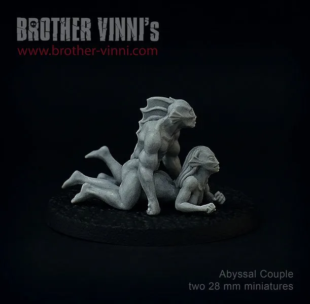 Brother Vinni Deep Ones femme poisson figurine résine 28mm x2
