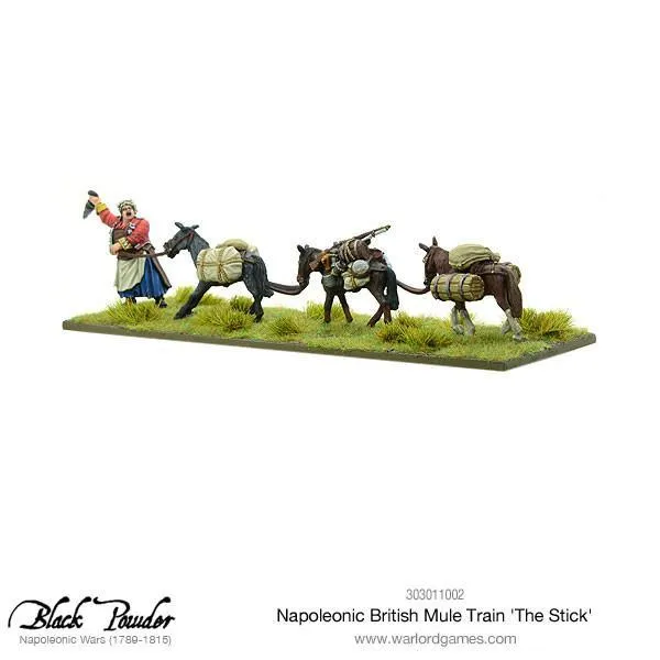 Bolt Action Black Powder Napoleonic British Mule Train The Stick figurines métal