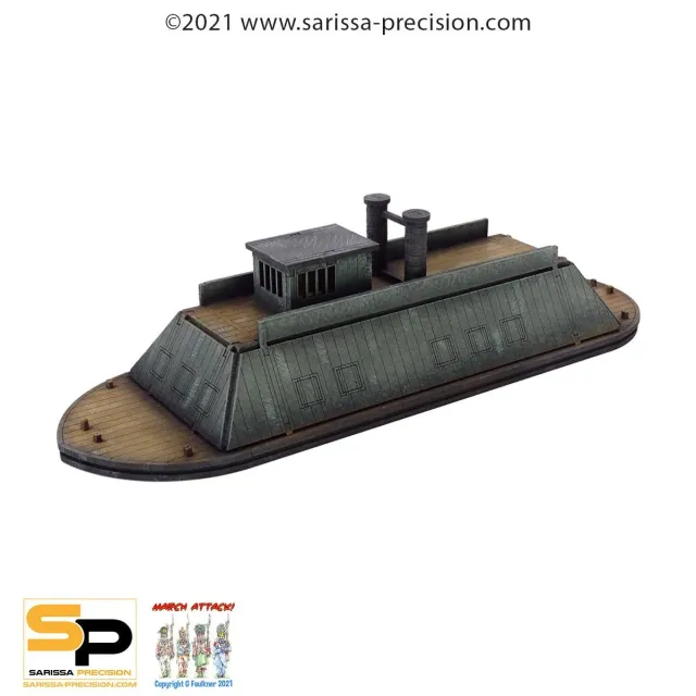 Bolt Action Epic ACW Ironclad décor MDF 15mm