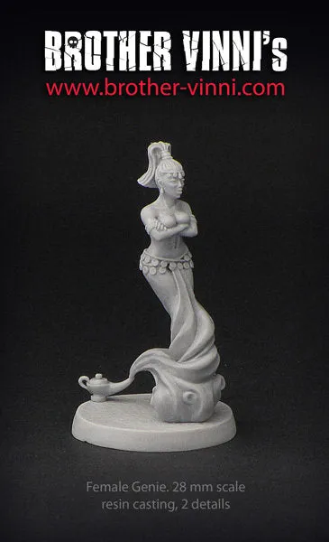 Brother Vinni Female Genie figurine résine 28 mm lampe