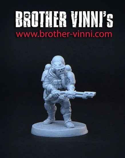 Brother Vinni soldat lance-flammes figurine 28mm résine