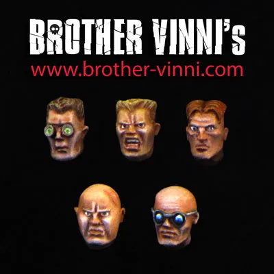 Brother Vinni Têtes Militaires Homme set 1 bits résine 28mm