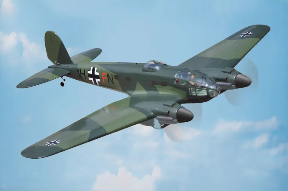 Black Horse BH143-V2 Heinkel He 111 avion RC 1750mm train rentrant