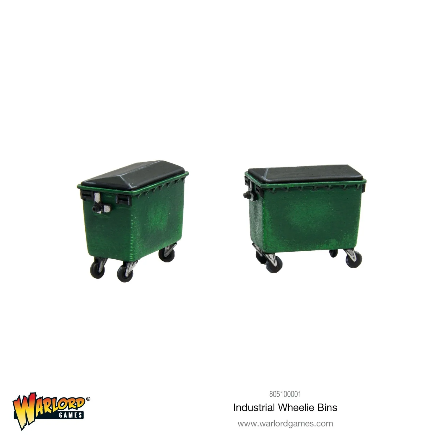 Judge Dredd Industrial Wheelie Bins décor résine x2