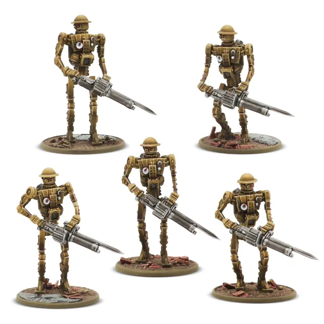 Bolt Action Konflikt'47 Mk I Automated Infantry figurines résine x5