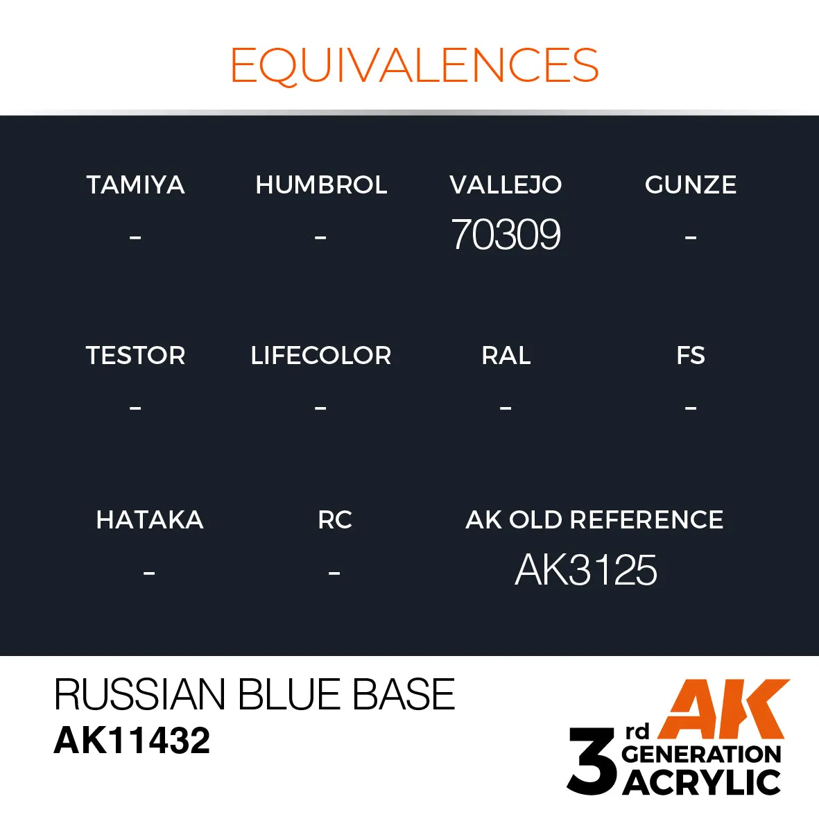 AK Interactive 3Gen Acrylic Russian Blue peinture acrylique 17 ml