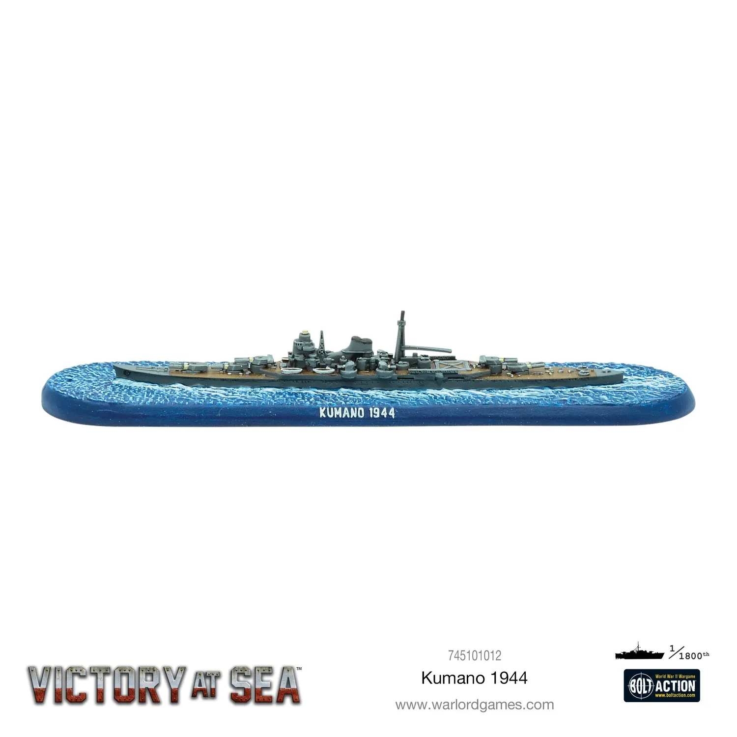 Bolt Action Victory at Sea Kumano 1944 navire résine japonais