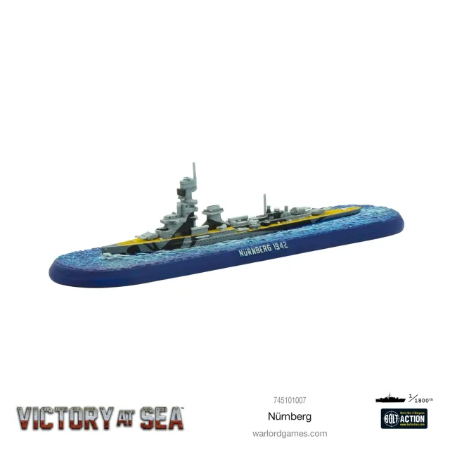 Bolt Action Victory at Sea Nürnberg navire résine métal