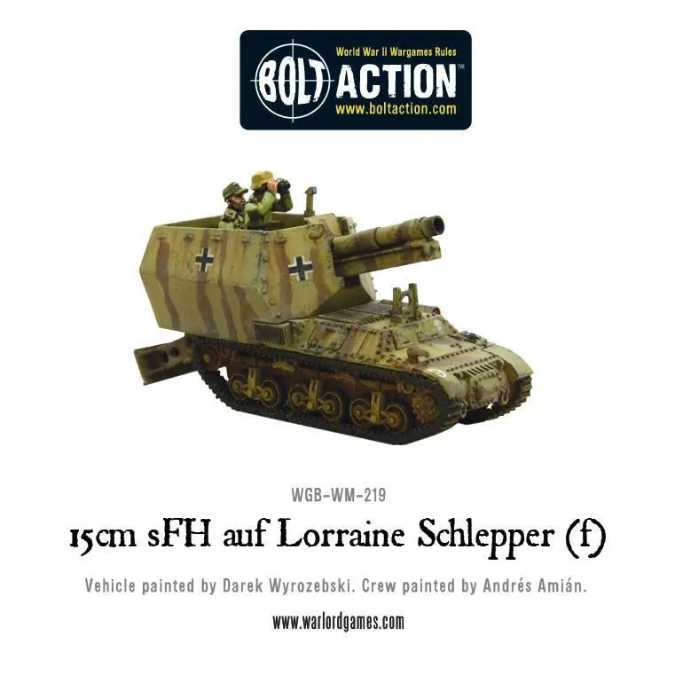 Bolt Action 15cm sFH Lorraine Schlepper canon automoteur