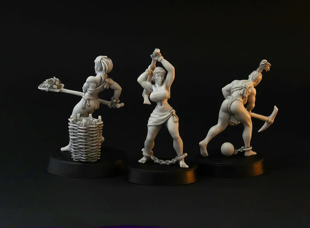 Brother Vinni Working Slave Girls figurine résine 28mm lot 3
