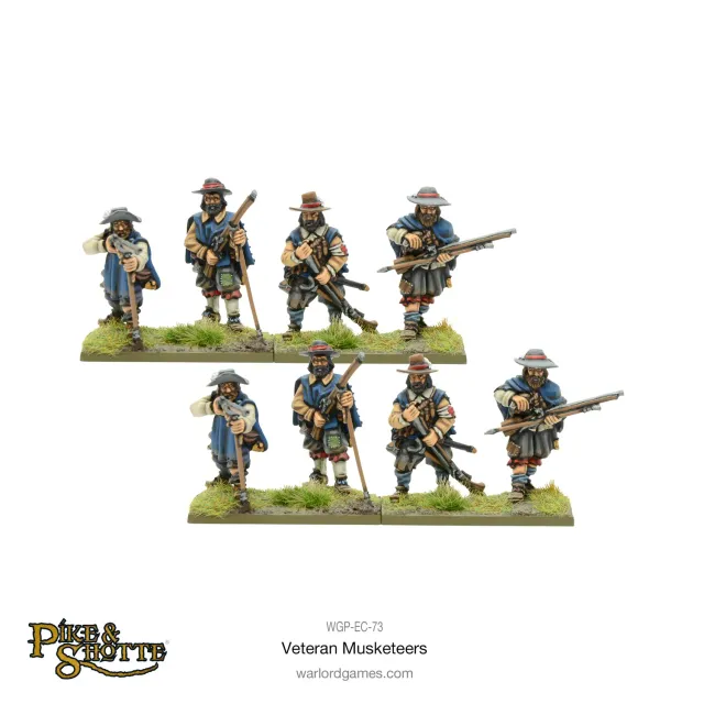 Bolt Action Pike & Shotte Veteran Musketeers figurines de mousquetaires vétérans RNG4