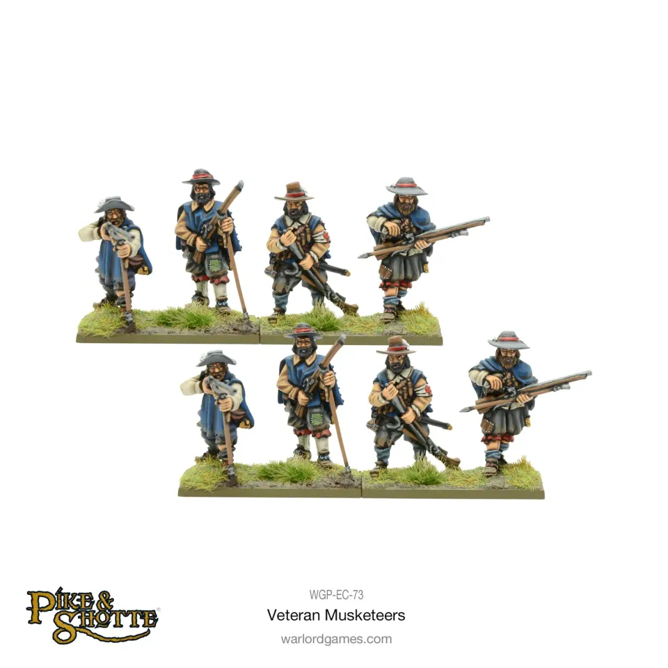 Bolt Action Pike & Shotte Veteran Musketeers figurines de mousquetaires vétérans RNG4