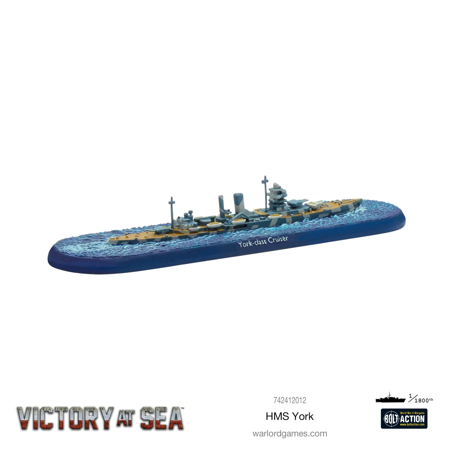 Victory at Sea HMS York navire résine métal