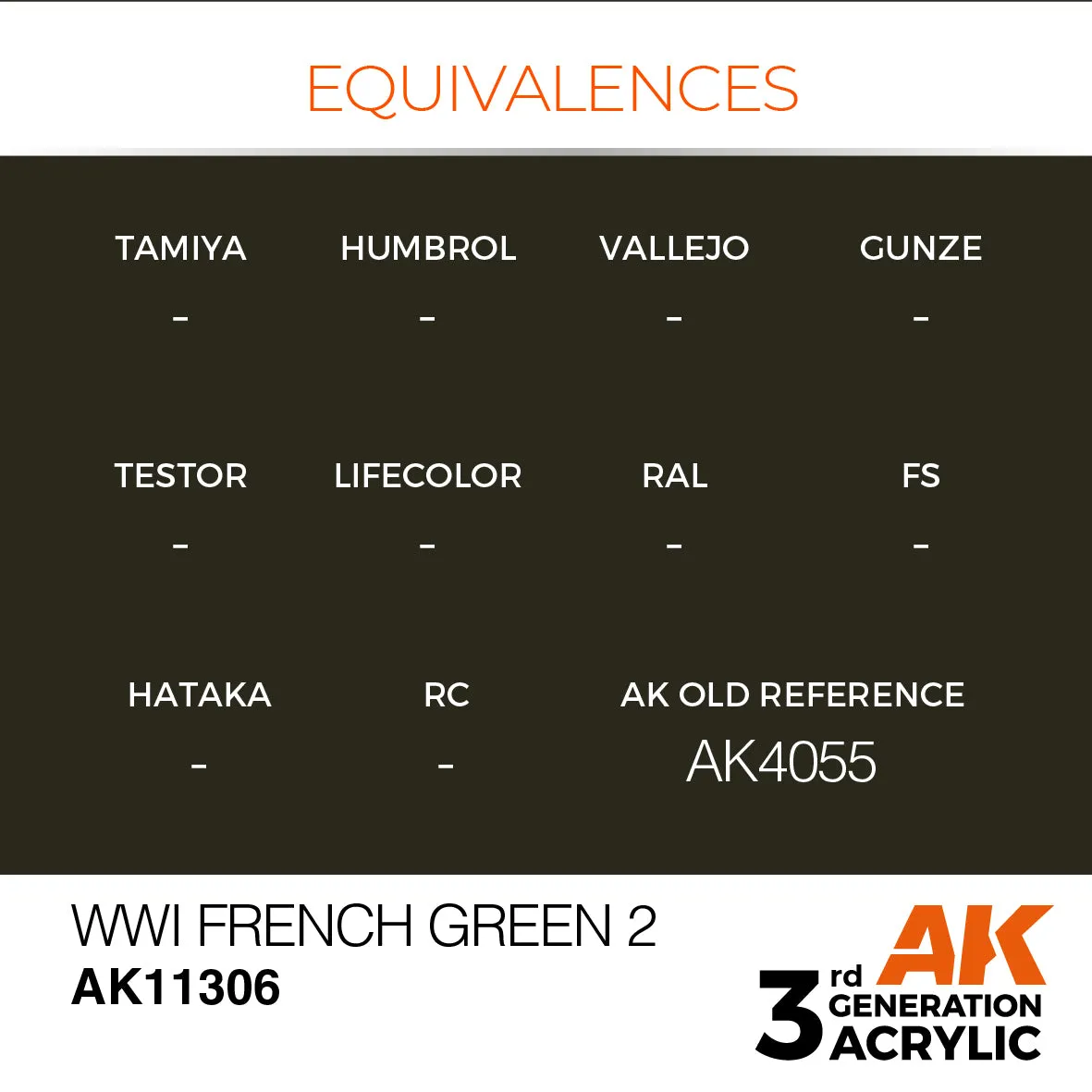 Bolt Action AK Interactive WWI French Green 2 peinture acrylique 17 ml verte