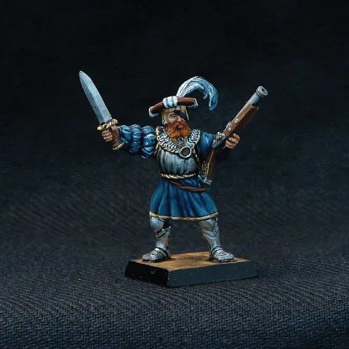 Brother Vinni Landsknecht Officer figurine résine 28mm