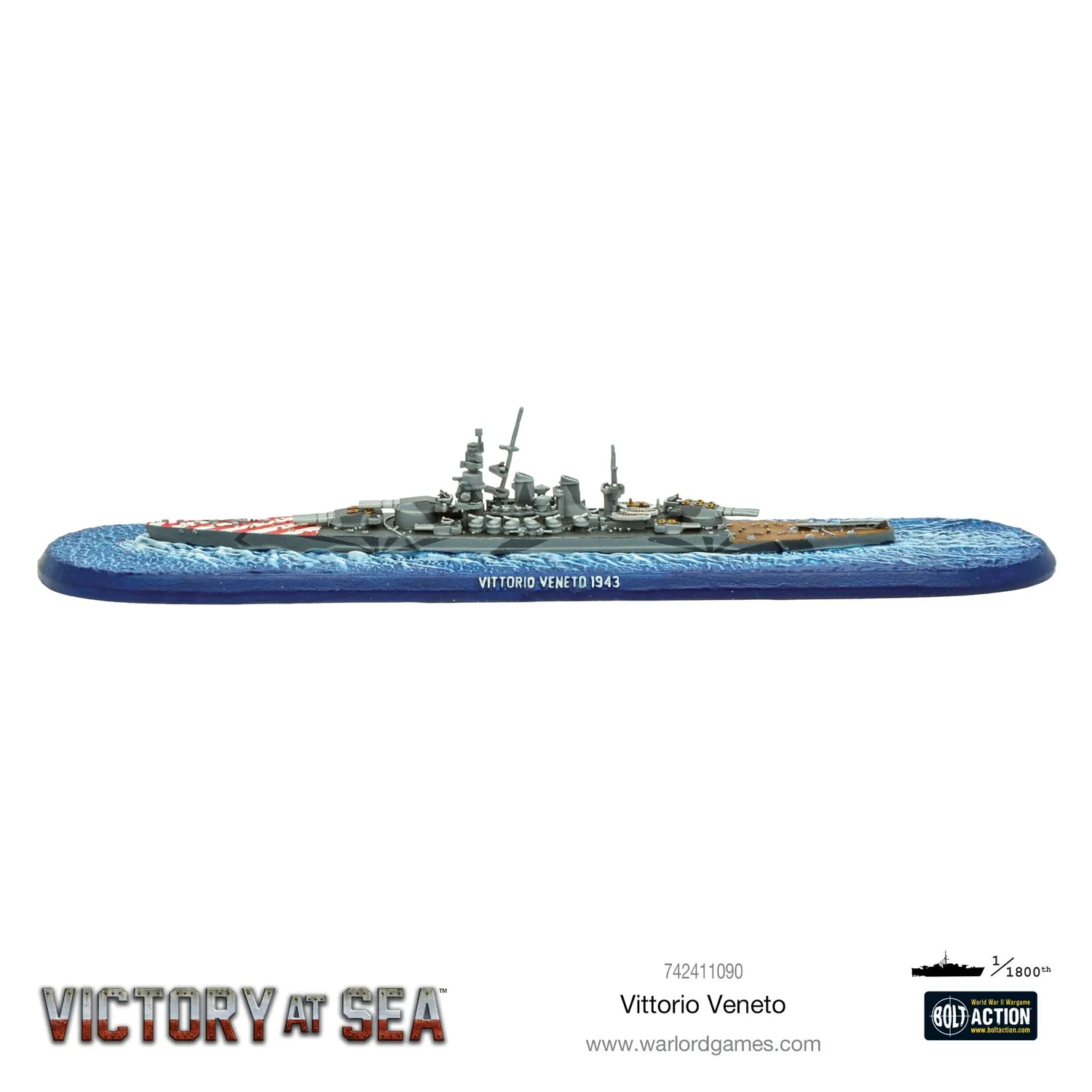 Bolt Action Victory at Sea Vittorio Veneto navire miniature métal et résine