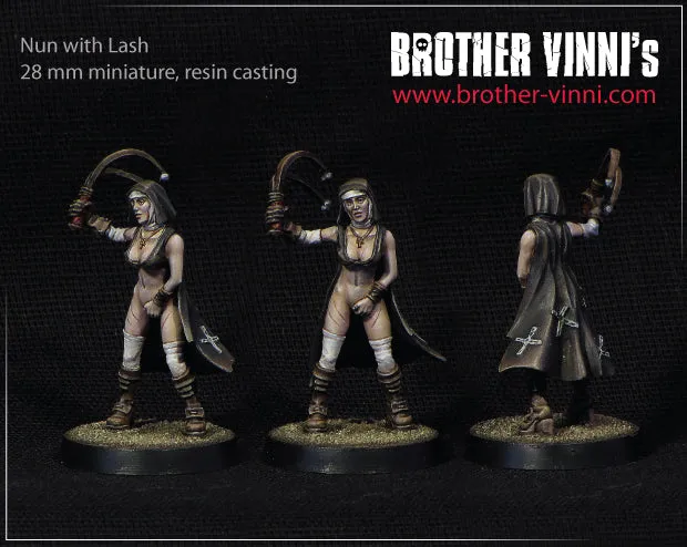 Brother Vinni Nonne flagellante figurine résine 28mm fouet