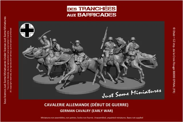 Des Tranchées aux Barricades Cavaliers allemands début de guerre figurines résine