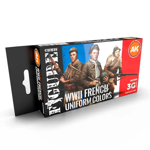 AK Interactive Uniformes Français WW2-Interwar set peinture 6 couleurs