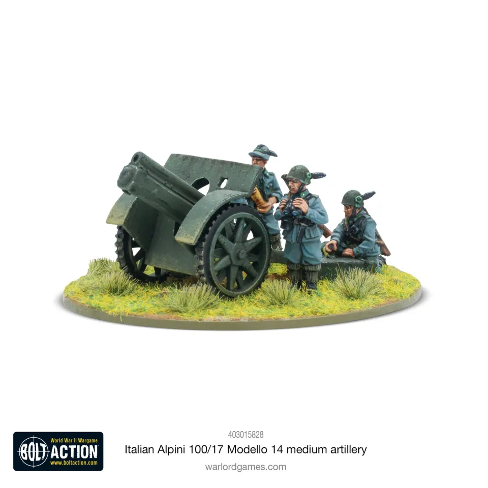 Bolt Action Italian Alpini 100/17 Modello 14 canon d’artillerie métal
