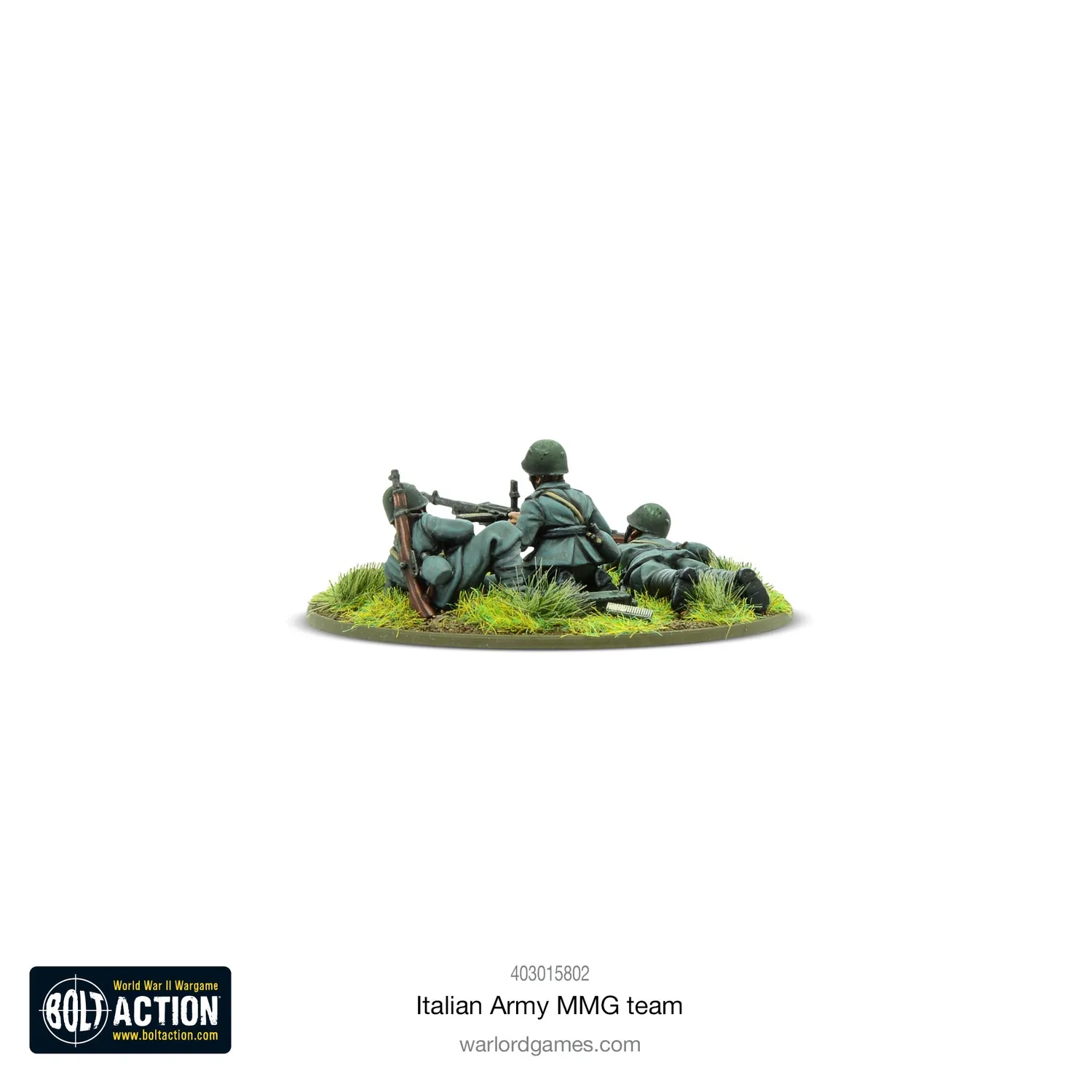 Bolt Action Italian Army MMG team équipe mitrailleuse métal Breda M37