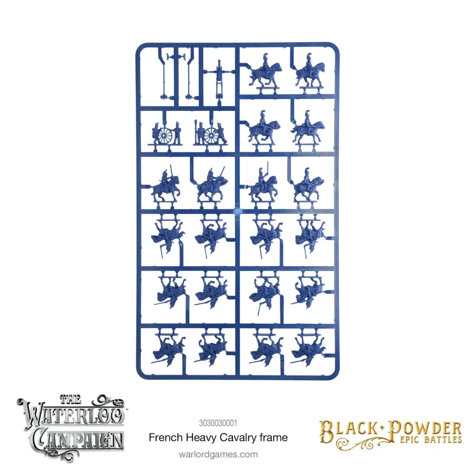 Epic Battles Waterloo French Heavy Cavalry sprue plastique 20 modèles