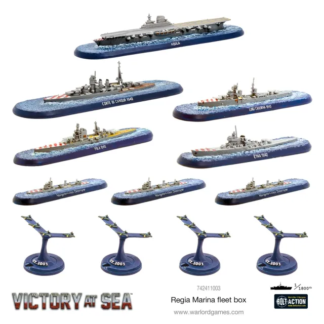 Bolt Action Victory at Sea Regia Marina coffret flotte