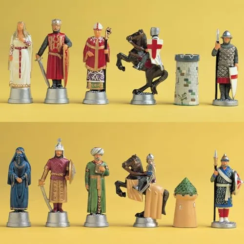 Prince August Crusades Chess Richard Cœur de Lion contre Saladin moules échecs étain