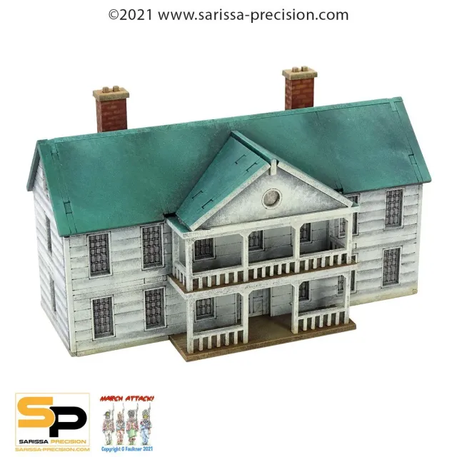 Sarissa Black Powder North American Mansion décor MDF 15 mm