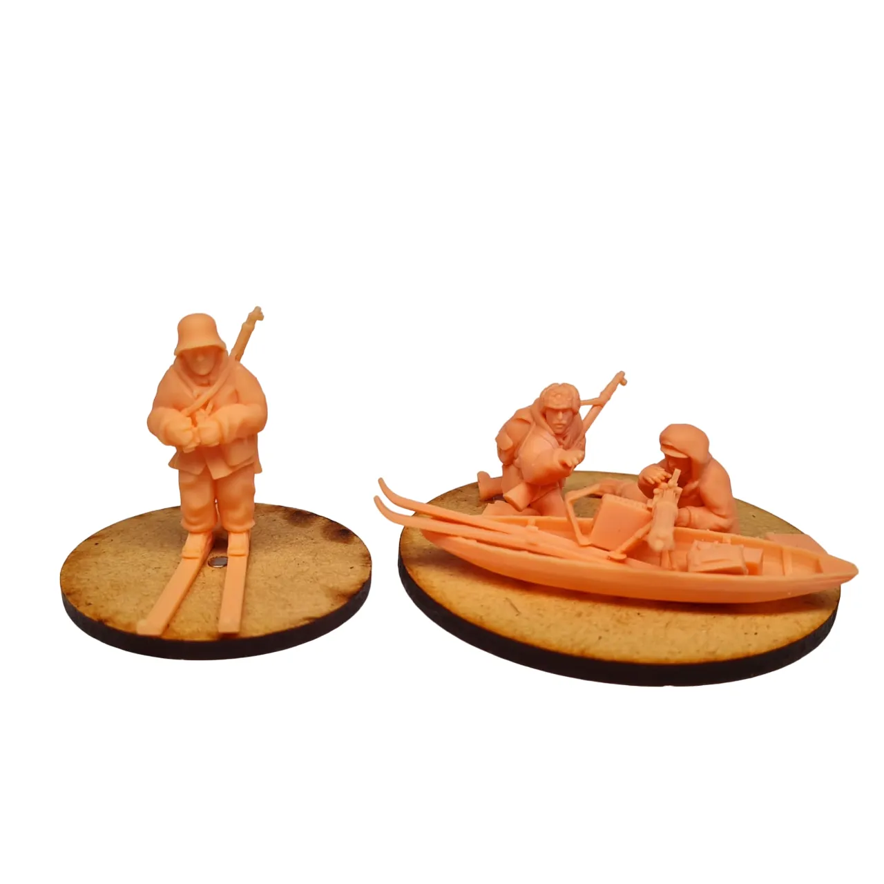 Des Tranchées aux Barricades Jäger finlandais à skis figurines résine 28mm