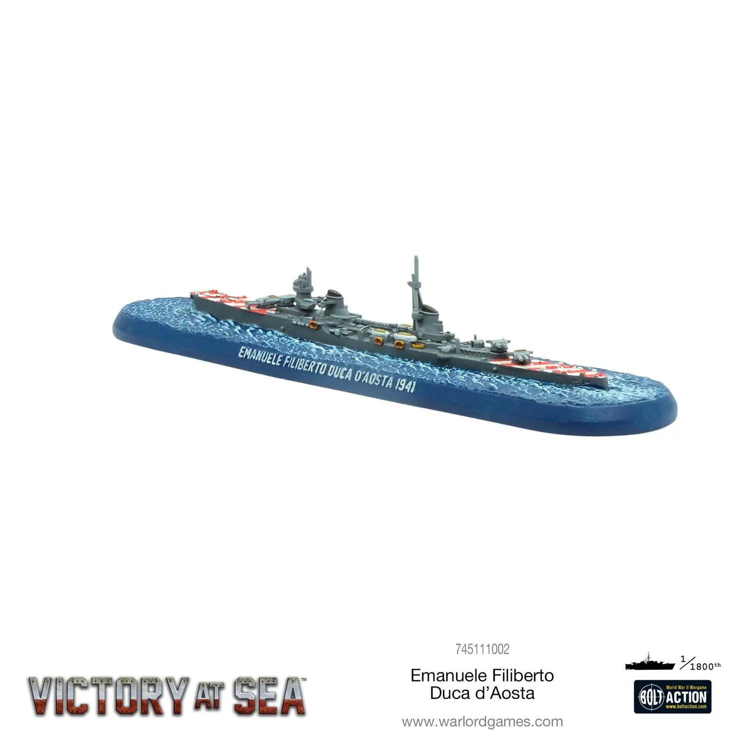 Bolt Action Victory at Sea Emanuele Filiberto Duca d’Aosta croiseur métal