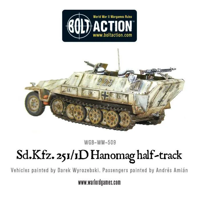 Bolt Action Sd.Kfz 251/1 ausf D half-track en plastique