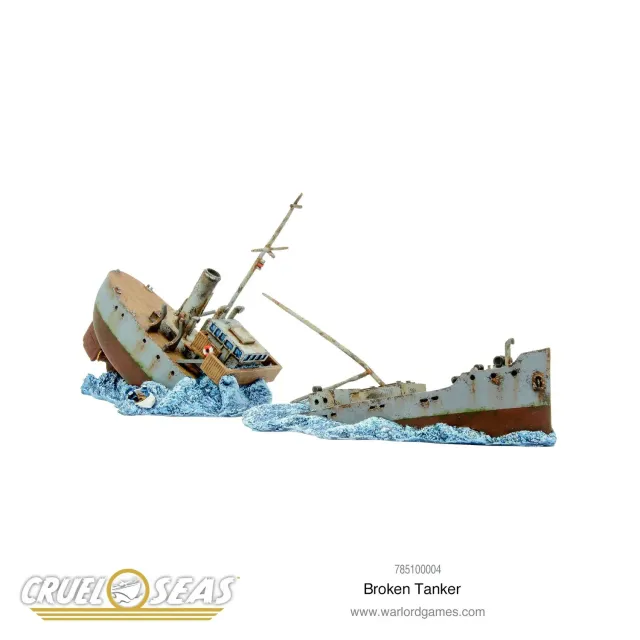 Bolt Action Cruel Seas Broken Tanker bateau épave résine métal