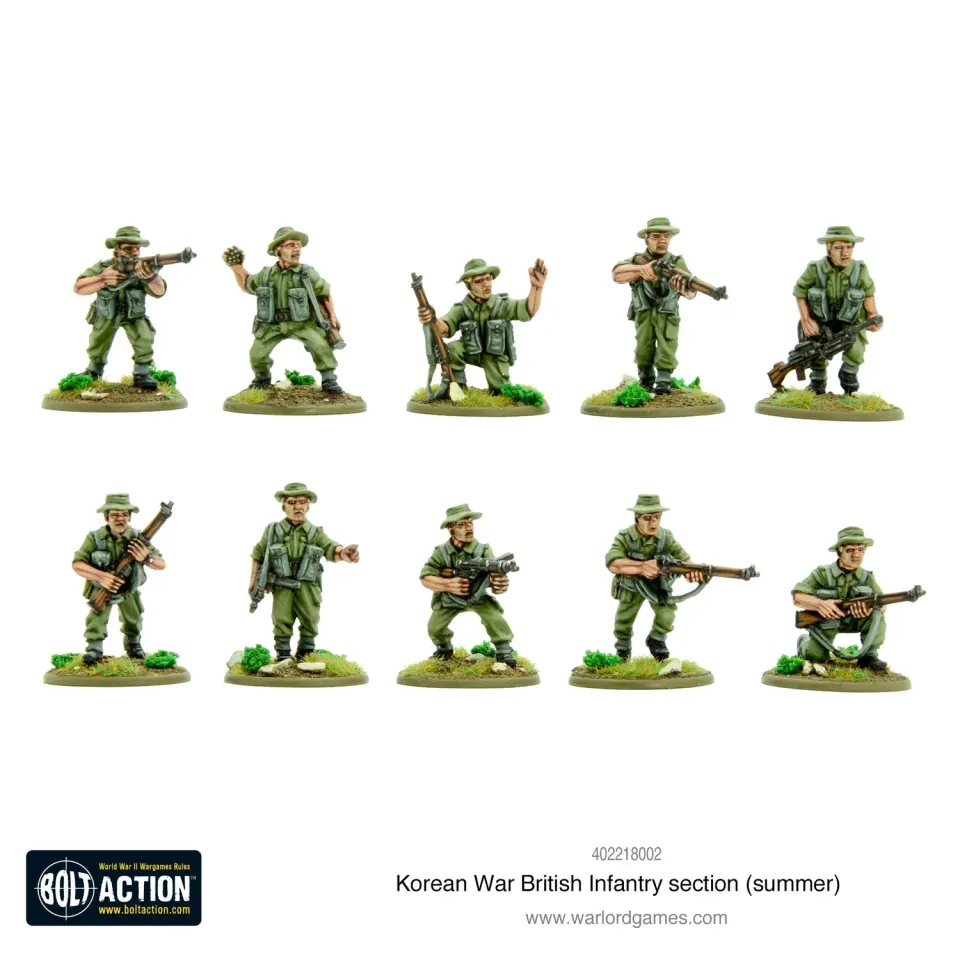 Bolt Action Korean War British Infantry section summer boîte 10 figurines