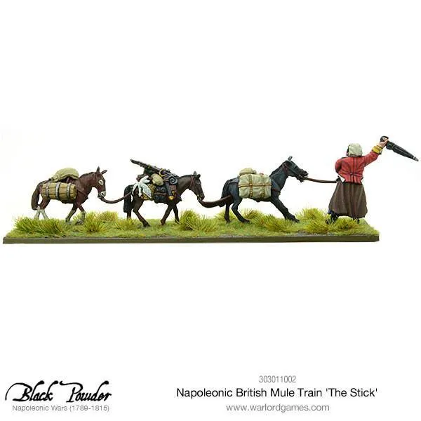 Bolt Action Black Powder Napoleonic British Mule Train The Stick figurines métal