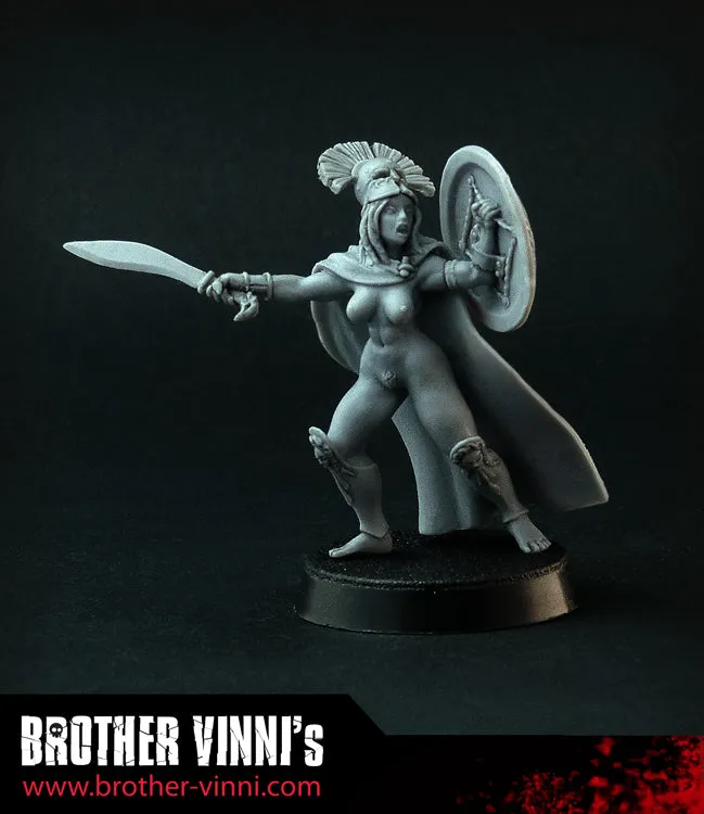 Brother Vinni Greek Hoplite Officer figurine résine 28mm cape