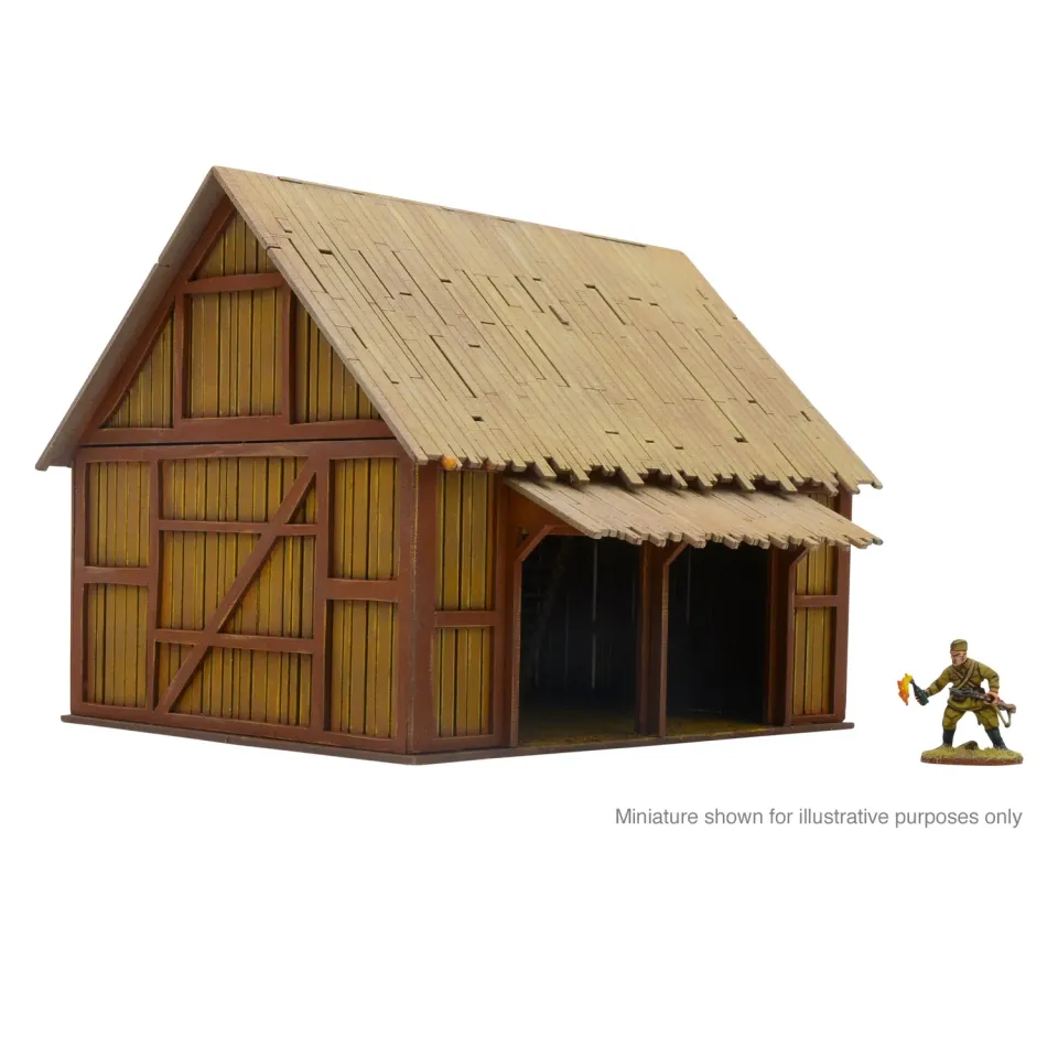 Bolt Action Eastern European Barn terrain 28 mm MDF démontable