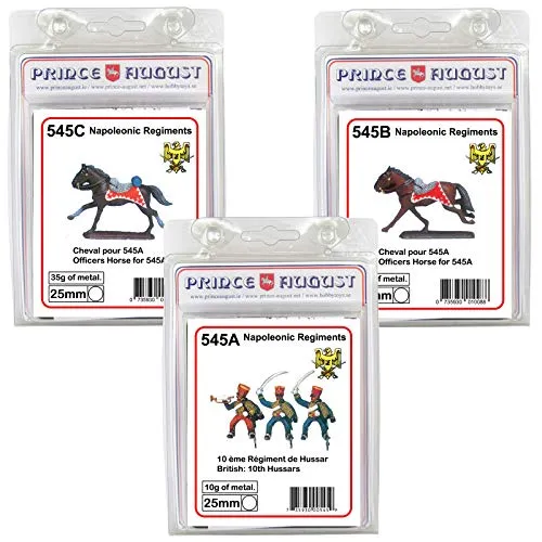 Prince August Hobby PA545 lot 3 moules British 10th Hussars 25 mm