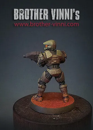 Brother Vinni Space Commander figurine résine 28mm officier