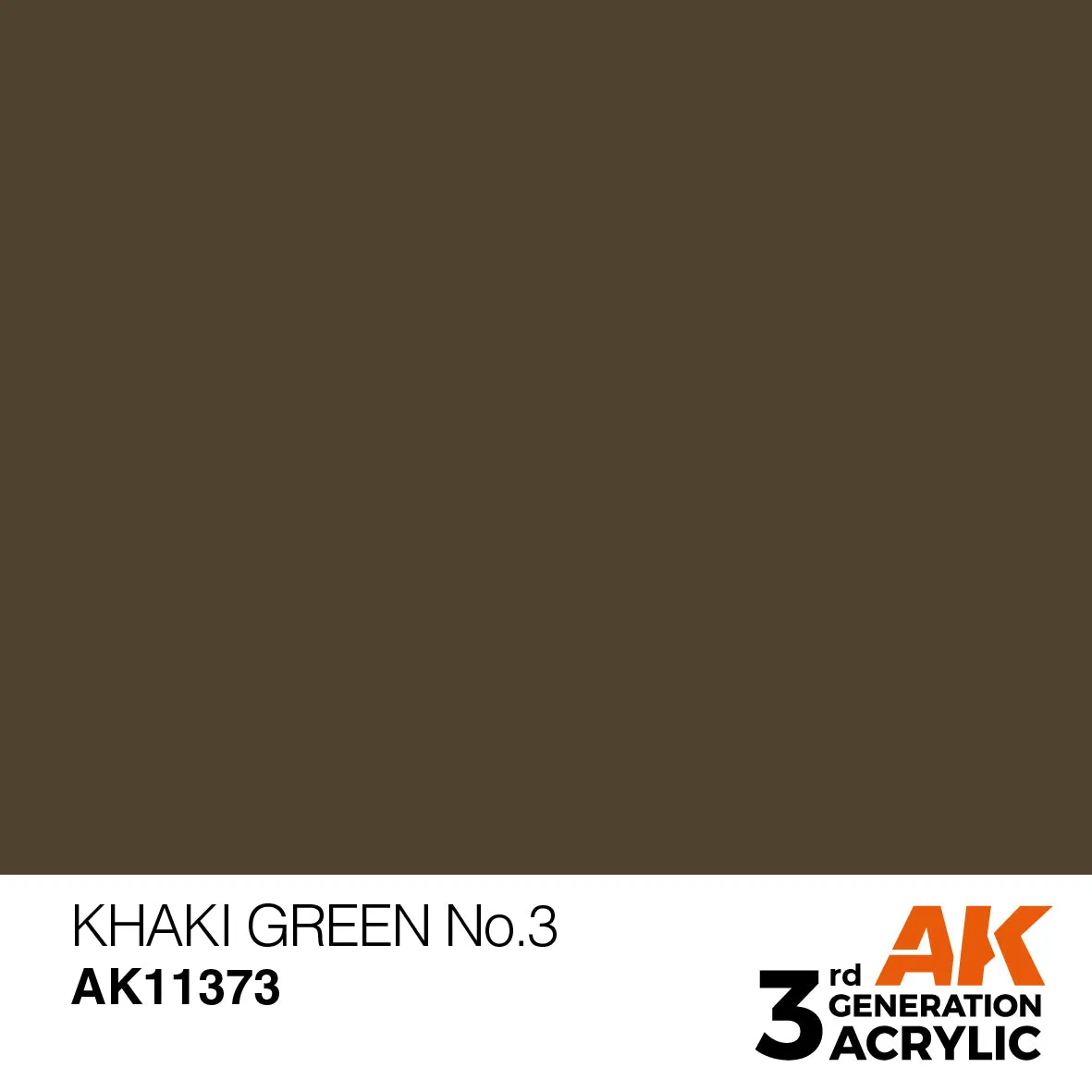 AK Interactive 3Gen Khaki Green N°3 peinture acrylique verte 17 ml