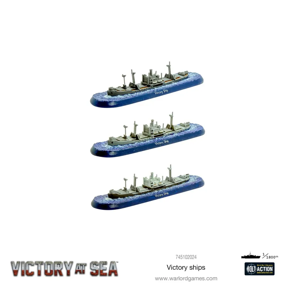 Warlord Games Victory at Sea Victory Ships navires x3 résine rapide