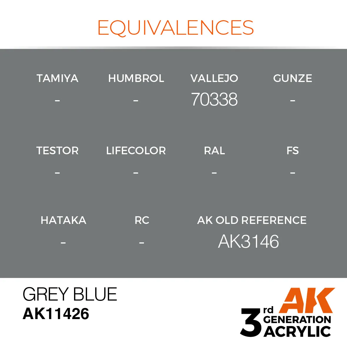 AK Interactive 3Gen Grey Blue peinture acrylique 17ml