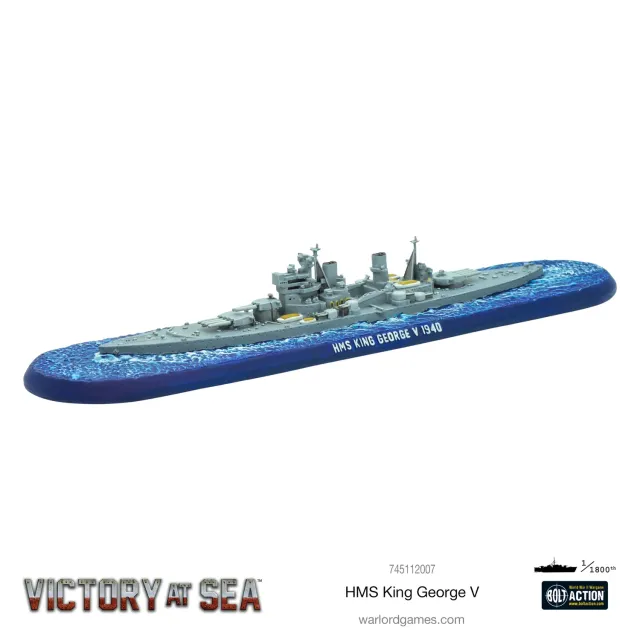 Bolt Action Victory at Sea HMS King George V navire en résine