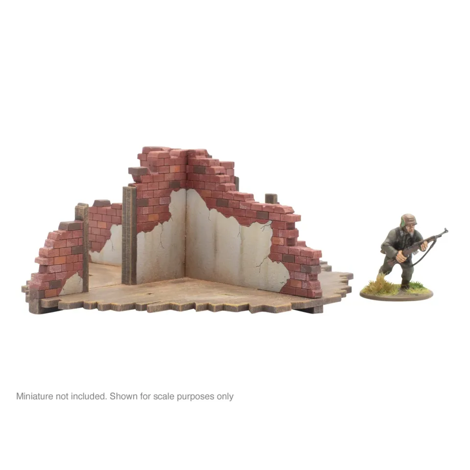 Bolt Action City in Ruins Single Storey Internal Ruins (2) terrain MDF urbain