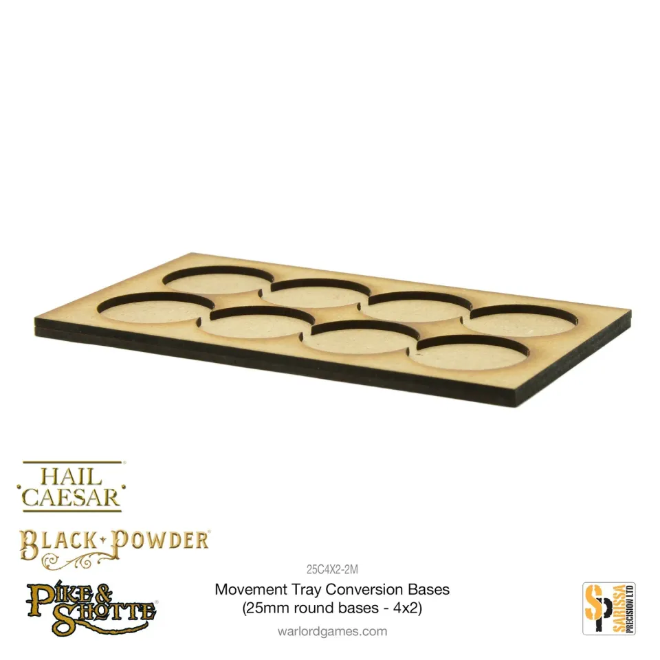 Bolt Action Movement Tray 25mm plateau 4x2 MDF
